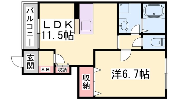 ハッピーヒルの物件間取画像